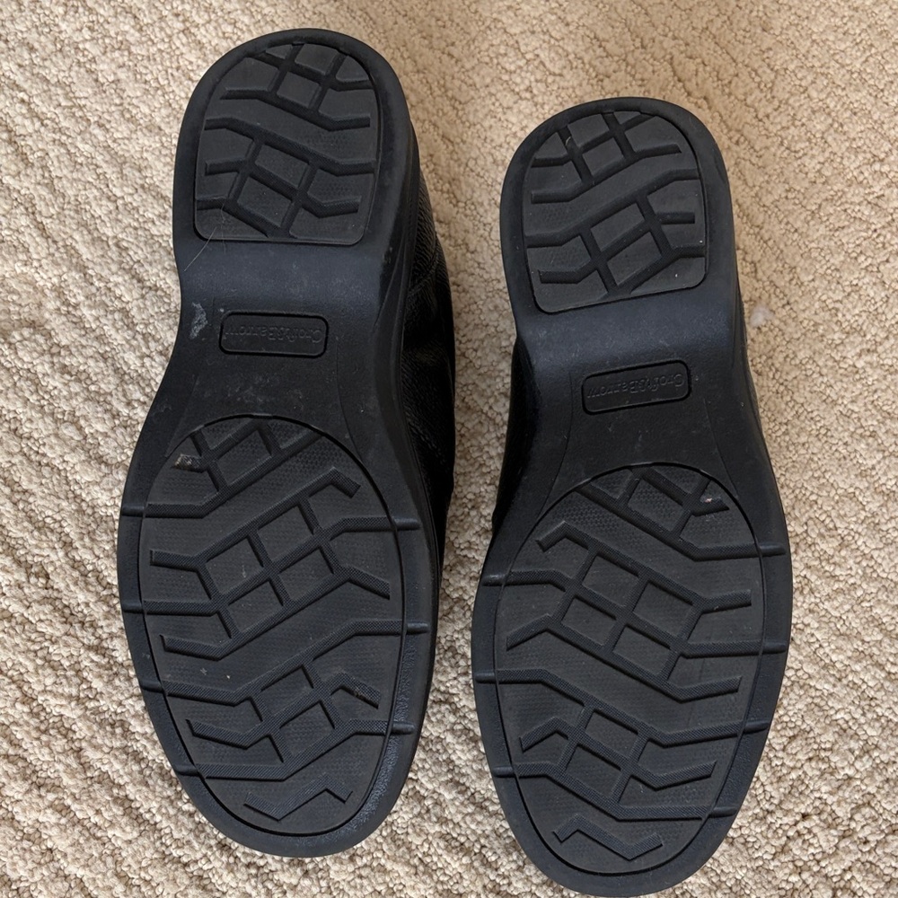 Men's Black Leather Slip-On Shoes 8M - Picture 4 of 4